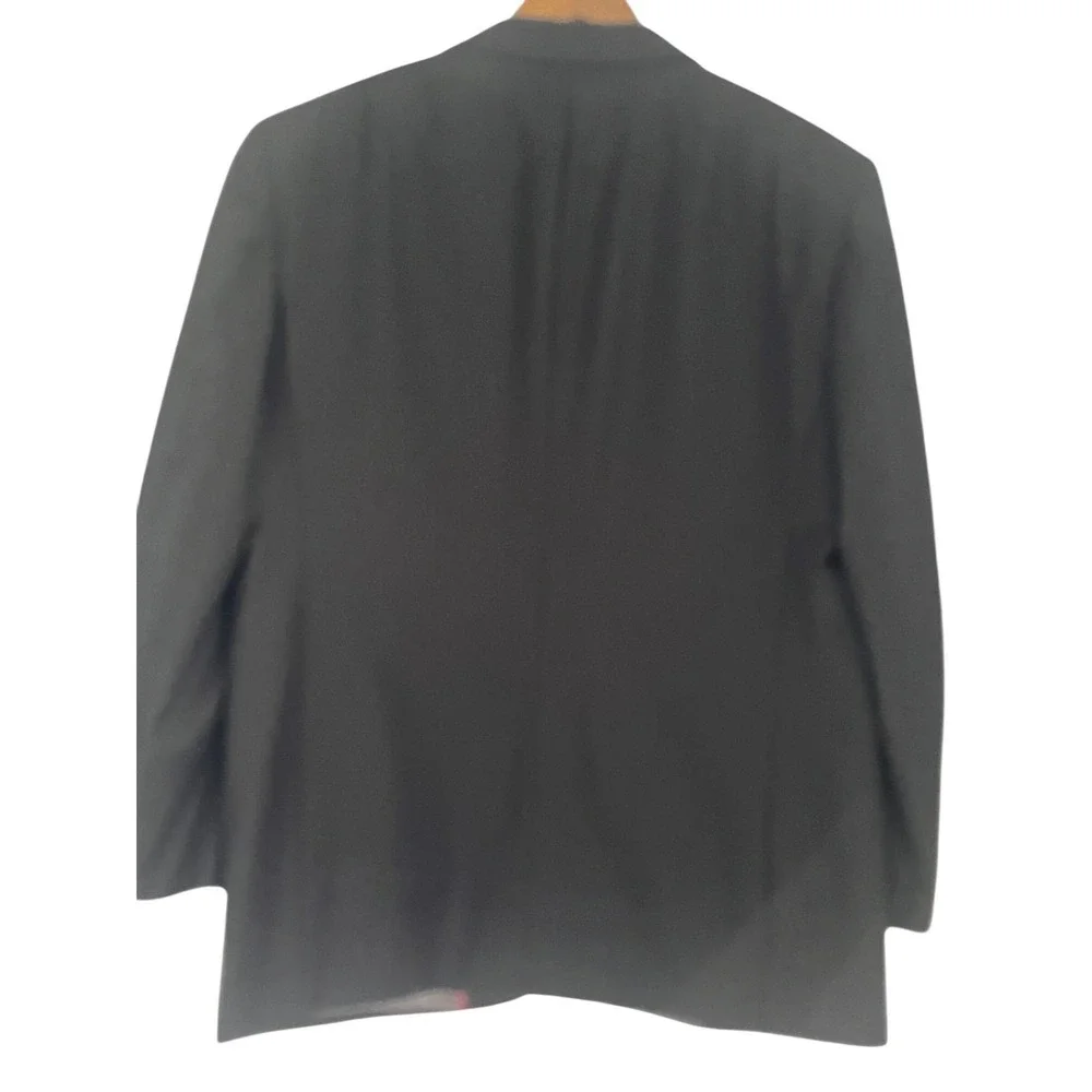 Tessori Uomo Mens 42S Black 100% Wool‎ Tuxedo Blazer Tailored In Italy Luxury